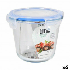 airtight lunch box Quttin Round 700 ml Ø 14 x 11.5 cm (6 Units)
