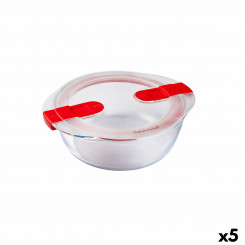 airtight lunch box Pyrex Cook&heat 1.1 L 21 x 18 x 7 cm Transparent Glass (5 Units)