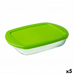 Rectangular Lunch Box with Lid Pyrex Prep&store Px Green 1.6 L 28 x 20 cm Glass (5 Units)