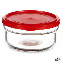 круглый ланч-бокс с крышкой Красный Пластик 415 мл 12 х 6 х 12 см (24 шт.)