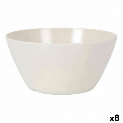 Salad bowl La Mediterránea Melamine White Gloss (8 Units)