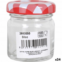Jar Mediterraneo Transparent 50 ml Glass (24 Units)