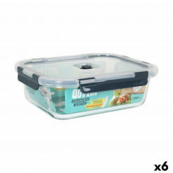 airtight lunch box Quttin Rectangular 1.5 L 23 x 17.8 x 7.6 cm (6 Units)