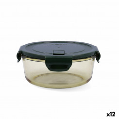 airtight lunch box Bidasoa Infinity Round 970 ml Yellow Glass (12 Units)