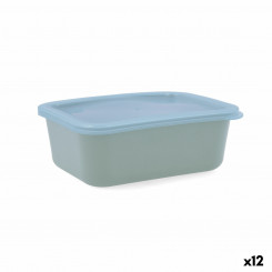 Square Lunch Box with Lid Quid Inspira 740 ml Green Plastic (12 Units)