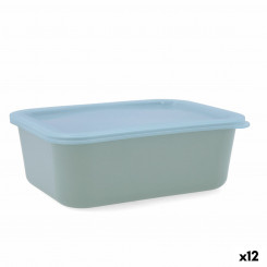 Square Lunch Box with Lid Quid Inspira 1.34 L Green Plastic (12 Units)