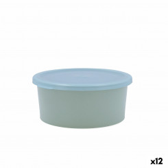round lunch box with lid Quid Inspira 760 ml Green Plastic (12 Units)