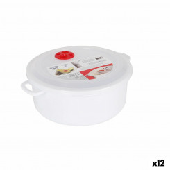 lunch box with lid for heating in the microwave Dem 3 L 28 x 23 x 10 cm (12 Units)