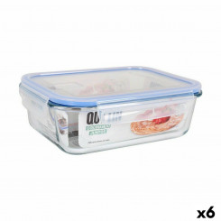 airtight lunch box Quttin Rectangular 1.5 L 23 x 17.5 x 7.6 cm (6 Units)
