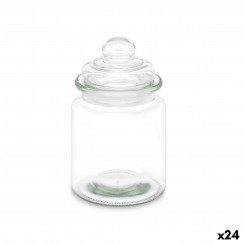 Jar Transparent Glass 250 ml 8 x 13 x 8 cm (24 Units) With Lid