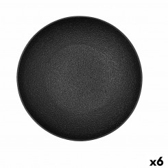 Салатница Bidasoa Fosil Black Ceramic 25,4 x 25,4 x 5,2 см (6 шт.)