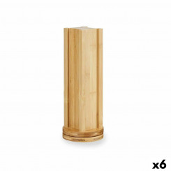 Подставка на 20 кофейных капсул, вращающаяся бамбуковая 11 х 11 х 34 см (6 шт.)
