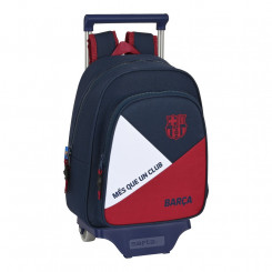 Школьный рюкзак на колесах FC Barcelona Corporativa Blue Maroon (27 x 33 x 10 см)