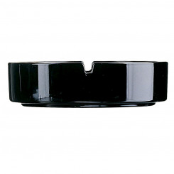 Ashtray Arcoroc   6 Units Stackable Set Black Glass 10,7 cm