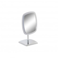 Magnifying Mirror with LED DKD Home Decor Silver Metal (17 x 13 x 30,5 cm)