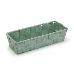 Basket Versa Rectangular Green Textile 10 x 6 x 25 cm