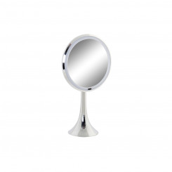 Увеличительное зеркало со светодиодной подсветкой DKD Home Decor Серебристый металл 20 x 11 x 37 см