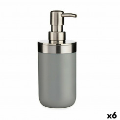 Дозатор для мыла серый пластик 350 мл (6 шт.)