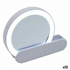 Mirror LED Light 9 x 2 x 10 cm White ABS (12 Units)