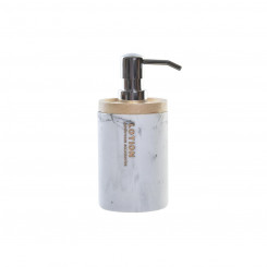 Дозатор для мыла DKD Домашний декор Мрамор 9 x 7,7 x 17,5 см Натуральный Белый Натуральный каучук Смола