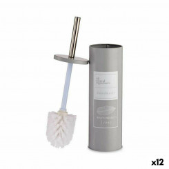 Toilet Brush Beauty Products White Grey Steel Plastic 9,5 x 37,5 x 9,5 cm (12 Units)