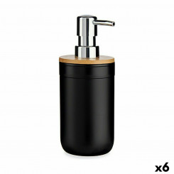 Soap Dispenser Black Bamboo polypropylene 350 ml (6 Units)