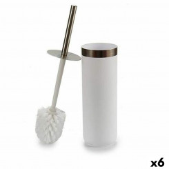 Toilet Brush White Silver Plastic 9,5 x 38,5 x 9,5 cm (6 Units)