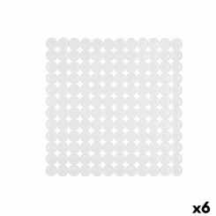 Нескользящий коврик для душа Белый ПВХ 68 x 36 x 1 см (6 шт.)