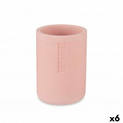 Toothbrush Holder Pink Resin 7,8 x 10,5 x 7,8 cm (6 Units)