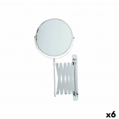 Magnifying Mirror Extendable Ø 17 cm Metal (6 Units)