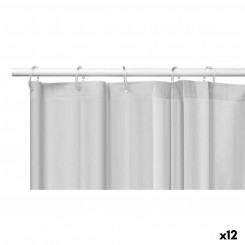 Shower Curtain Grey Polyethylene EVA 180 x 180 cm (12 Units)