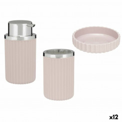 Bath Set Pink Plastic (12 Units)