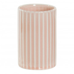 Toothbrush Holder DKD Home Decor Pink Plastic Stoneware 7,2 x 7,2 x 11,5 cm