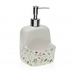Soap dispenser Versa Sansa Kwiaty Ceramic 9.4 x 17.8 x 10.5 cm