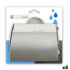 Toilet paper roll holder Confortime Metal 13 x 11 x 9.5 cm (6 Units)