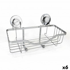 Bathroom base organizer Confortime Chromed Aluminum Silver 30 x 13.5 x 15 cm (6 Units)
