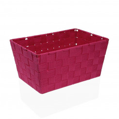 Basket Versa Lover Fuchsia Pink Textile 20 x 15 x 30 cm