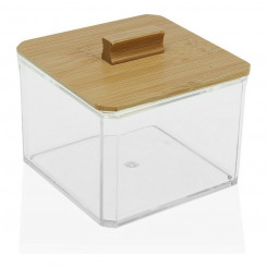 Box with lid Versa Bamboo polystyrene (9 x 8.5 x 9 cm)