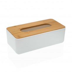 Napkin box Versa Bamboo polypropylene 13.1 x 8.6 x 26.1 cm White