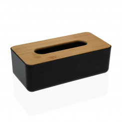 Napkin box Versa Bamboo polypropylene 13.1 x 8.6 x 26.1 cm Black