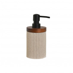 Soap dispenser Home ESPRIT Brown Black Beige Resin Acacia 10 x 8 x 17.5 cm