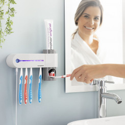 УФ-стерилизатор для зубных щеток с подставкой и дозатором зубной пасты Smiluv InnovaGoods