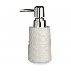 Soap Dispenser Ceramic Silver White 6 Units (150 ml)