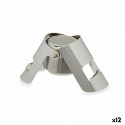 Plug Hermetic Silver Stainless steel 6 x 5,5 x 3,5 cm (12 Units)