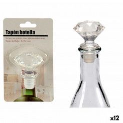 Airtight bottle cap Transparent 4.5 x 14.5 x 8.5 cm Diamond (12 Units)
