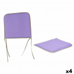 Подушка на стул Сиреневый 38 х 2,5 х 38 см (4 шт.)
