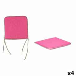 Подушка на стул Розовый 38 х 2,5 х 38 см (4 шт.)
