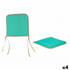 Подушка на стул Зеленая 38 х 2,5 х 38 см (4 шт.)
