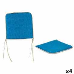 Chair cushion Turquoise 38 x 2,5 x 38 cm (4 Units)
