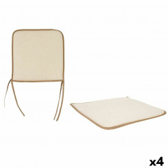 Chair cushion Ivory 38 x 2,5 x 38 cm (4 Units)